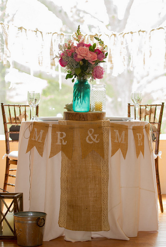 Rustic Wedding Bride Groom Table