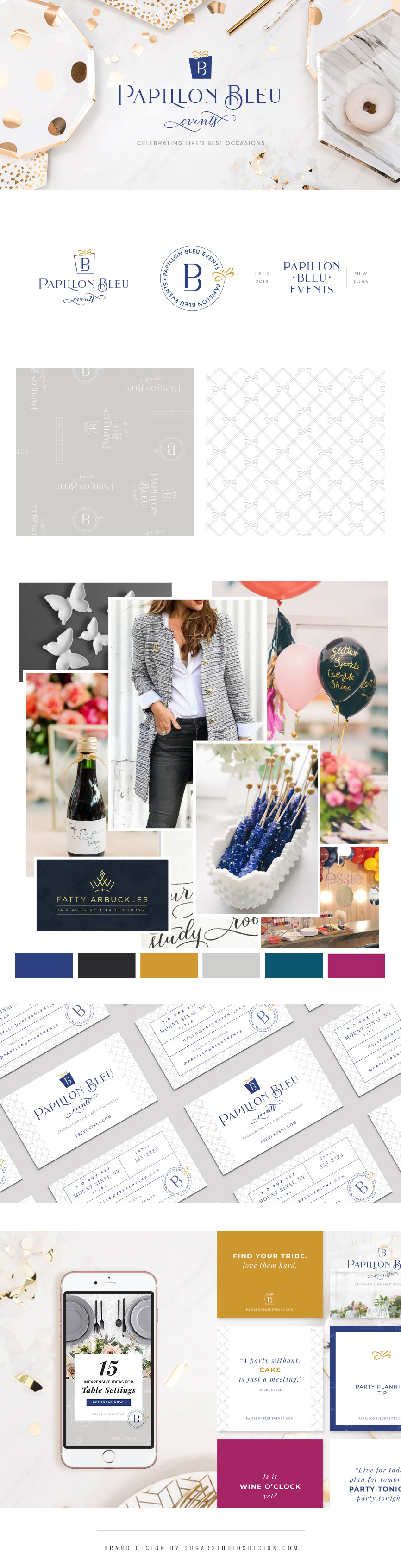 Papillon Bleu Events Custom Branding
