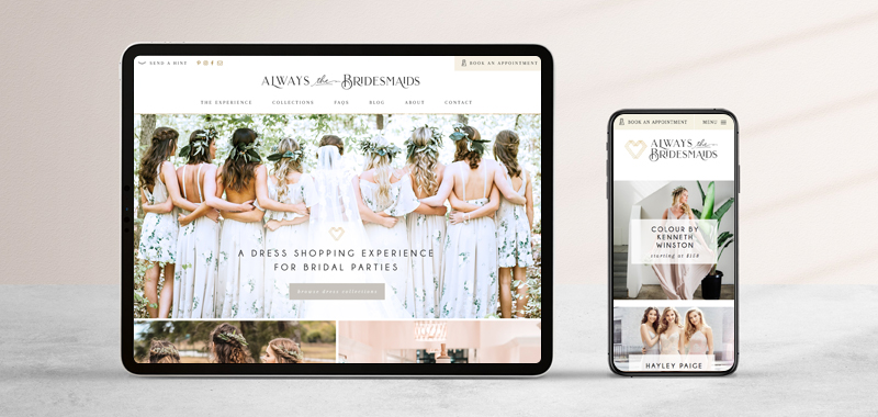 Custom Showit Website Design for Bridal Business