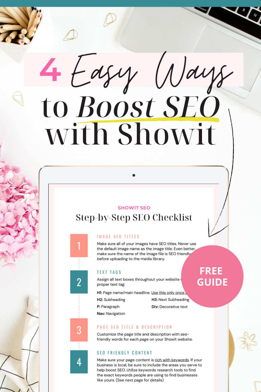 Showit Website SEO Tips and Free Checklist