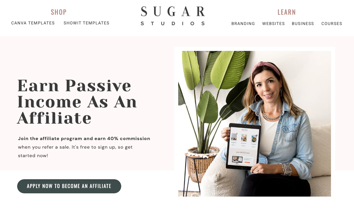 Earn passive income as a Sugar Studios affiliate